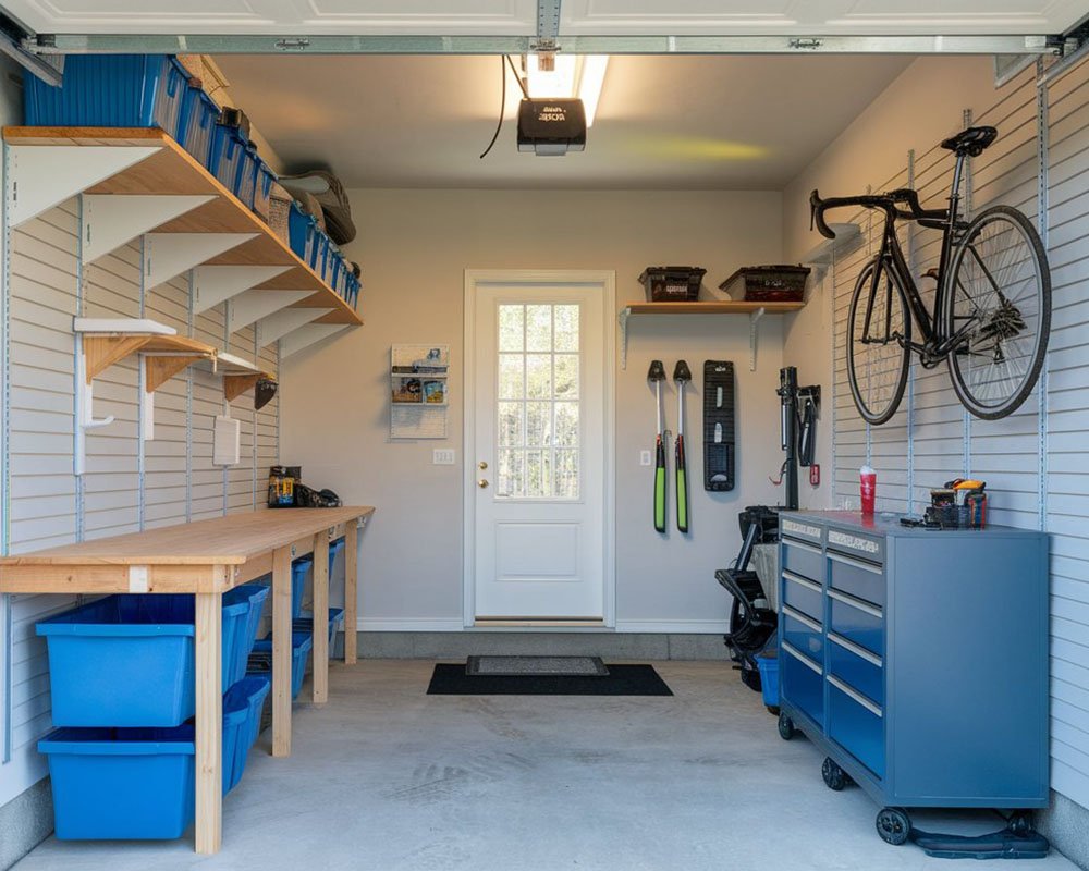 Two-car garage — after