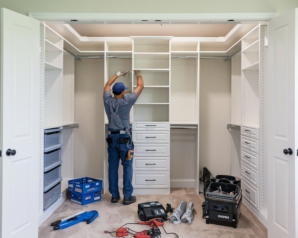 Reviewing closet finishes and samples