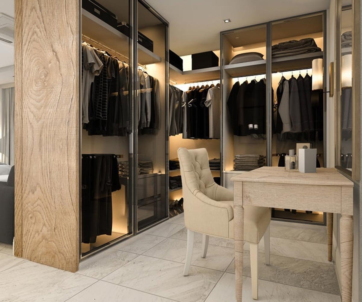 Custom walk-in closet