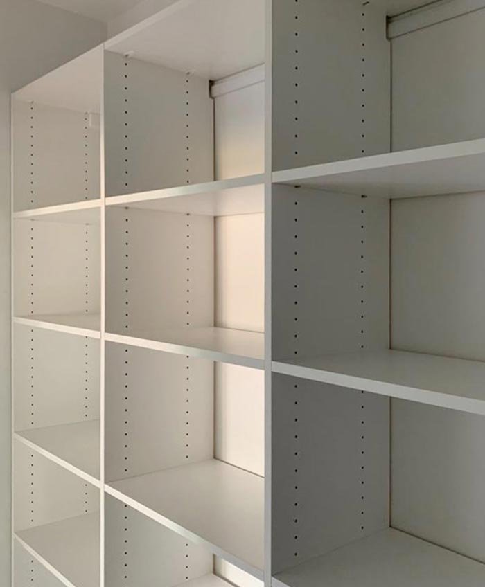 Finished custom walk-in closet in Northern Virginia