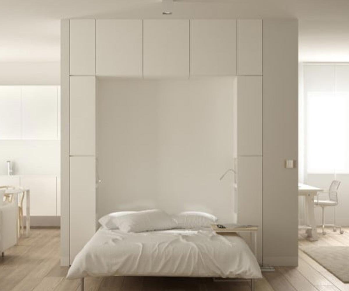 Murphy bed with custom cabinets