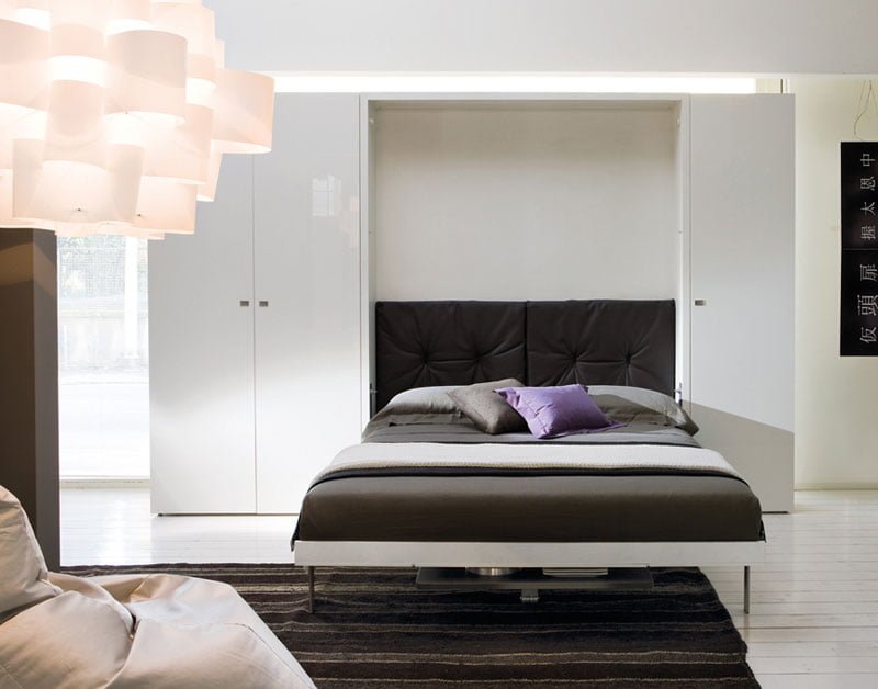 Murphy bed system in a finished Virginia room