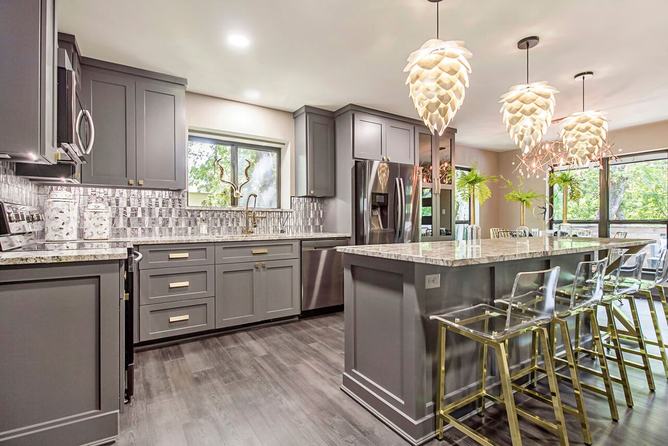Nova showroom wine bar with racks and stemware