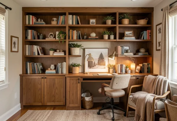 Home office cabinets at home.