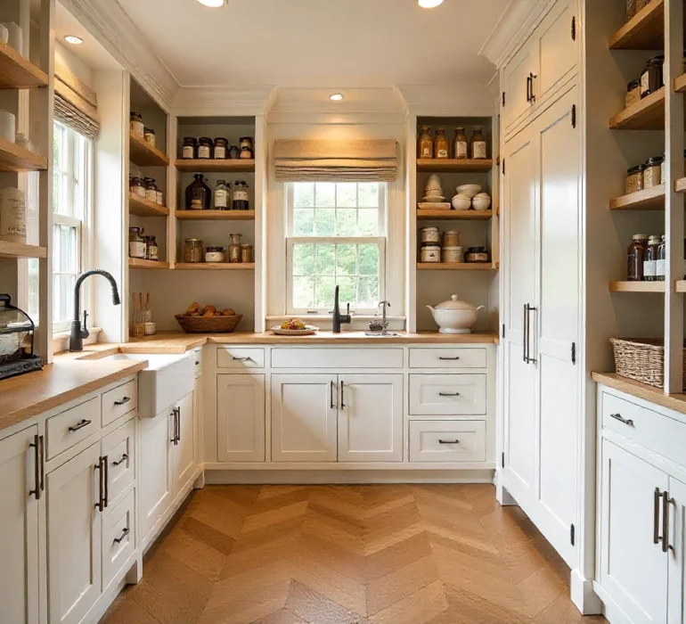 Minimalist pantry design ideas to avoid clutter.
