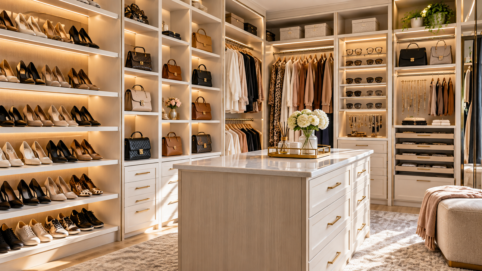 closet shoe and accessory storage