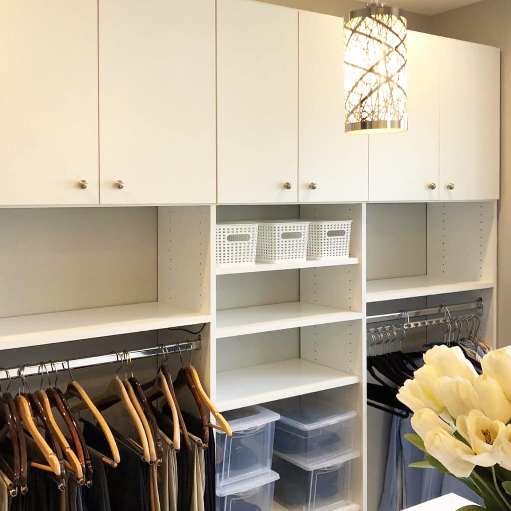 walk-in closet organization